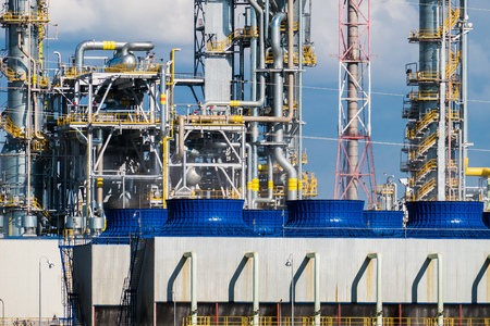 Units for nitric acid production on fertilizer plantの写真素材