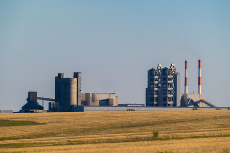 Plant for the extraction and processing of gravel and sand for use in roads and construction industryの写真素材