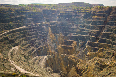 Opencast mining quarry. Timelapseの写真素材