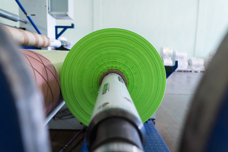 line for the production of polyethylene or polypropylene bags