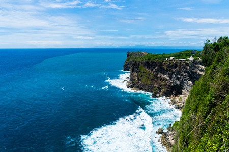 stone Islands and cliffs on the coast of the island, indonesia, baliの写真素材
