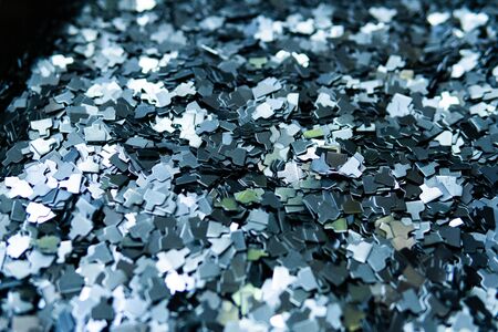 The steel waste,metal pile,stainless steel rubbish,stacked together,prepare for recycle and reused.の写真素材