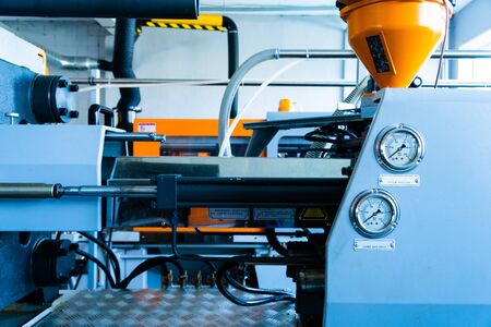 The equipment for a press in a modern printing houseの写真素材