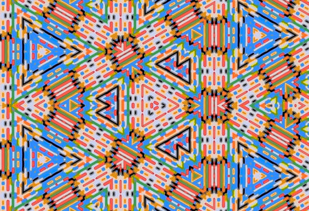 Geometric ethnic pattern traditional Design for background,carpet,wallpaper,clothing,wrapping,Batik,fabric,Vector illustration embroidery style.の写真素材