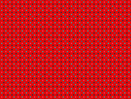 Seamless pattern with red hearts on a red background. Vector illustration.の写真素材