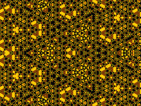 Seamless Repeatable Abstract Geometric Pattern in Yellow and Black Color.の写真素材