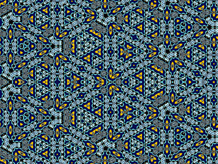 Seamless background pattern. Abstract kaleidoscope fabric design textureの写真素材