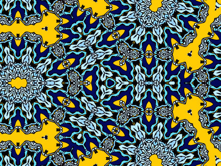 Colorful seamless pattern with mandalas. Vintage decorative elements.の写真素材