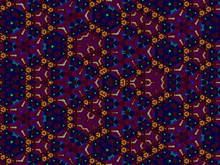 Colorful kaleidoscope seamless pattern, abstract design, star textureの写真素材