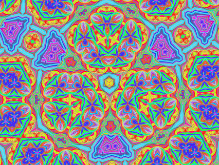 Abstract kaleidoscope background. Beautiful multicolor kaleidoscope texture. Unique kaleidoscope design.の写真素材