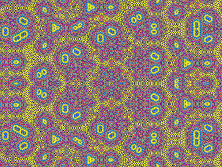 Seamless abstract pattern, symmetrical, intricate and colorful.