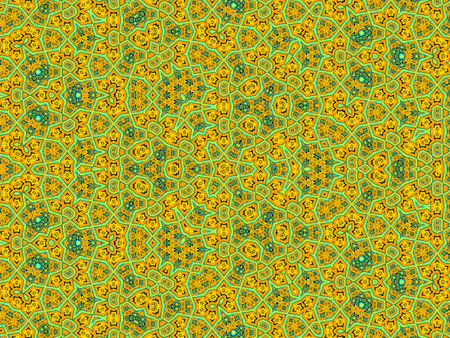Ethnic floral seamless pattern. Abstract kaleidoscope fabric design textureの写真素材