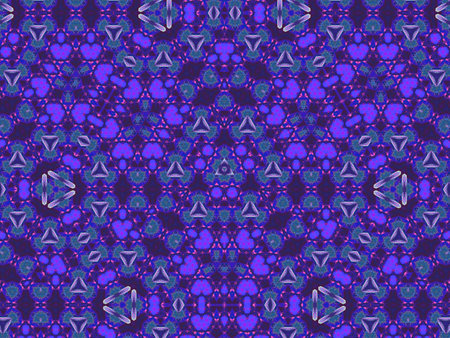 Seamless Repeatable Abstract Blue and Purple Tribal Wallpaper Patternの写真素材