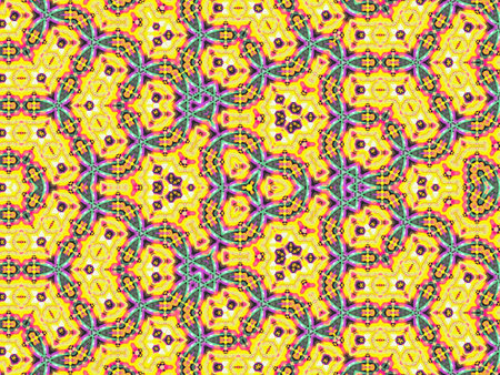Abstract colorful geometric seamless pattern symmetric kaleidoscope fashion, designの写真素材