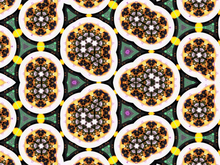 Abstract colorful geometric seamless pattern symmetric kaleidoscope fashion, designの写真素材