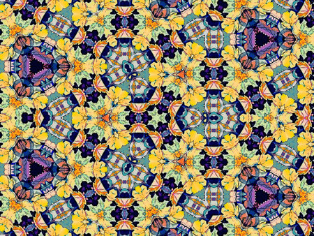 Seamless pattern with flowers. Vector illustration. Colorful floral background.
