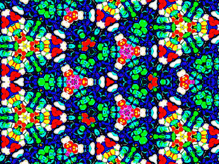 Seamless abstract pattern in red, blue and green tones.の写真素材