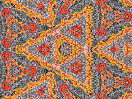 Seamless kaleidoscope pattern. symmetrical kaleidoscope pattern for backgroundの写真素材