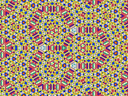 Abstract colorful geometric seamless pattern symmetric kaleidoscope fashion, designの写真素材