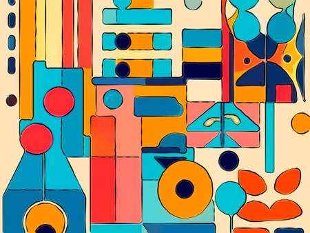 Abstract geometric pattern. Colorful background. Vector illustration for your designの写真素材