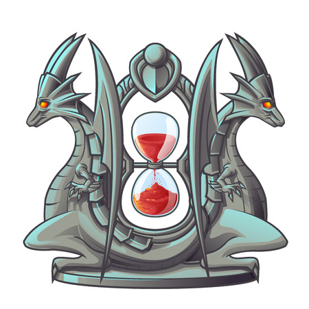 The dragon of sand timer.のイラスト素材