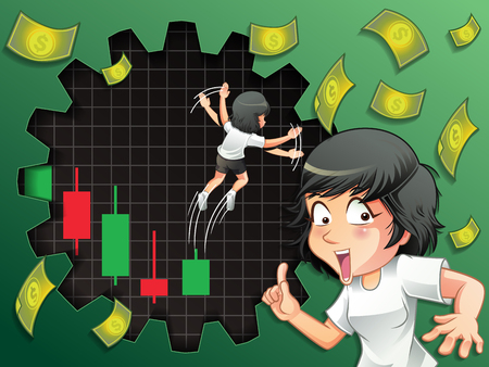 Someone desire turnaround stock for bullish.のイラスト素材