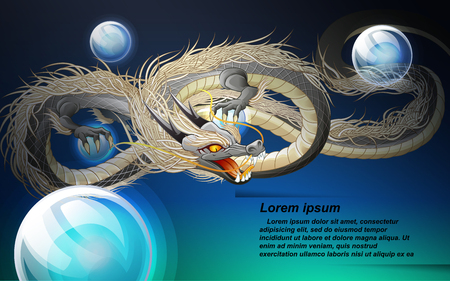 Dragon is fantasy animal in fairy tale.のイラスト素材