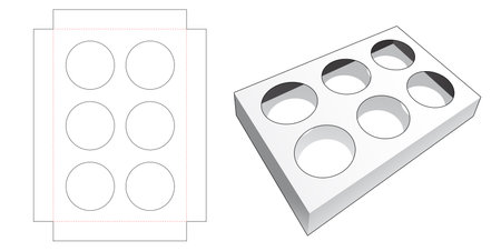 Insert for cup cake die cut templateのイラスト素材