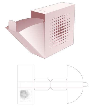 packaging box die cut templateのイラスト素材