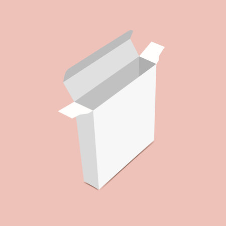 tin square box mock upのイラスト素材