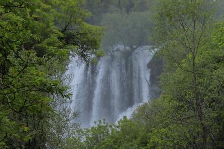 THERE'S THE KRAVICA WATERFALL BOSNIA WATERFALLの写真素材