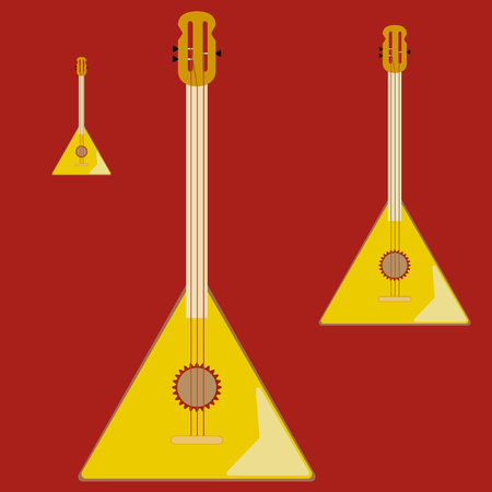 Balalaika. Traditional russian folk musical Instrument. Flat vector Illustrationのイラスト素材