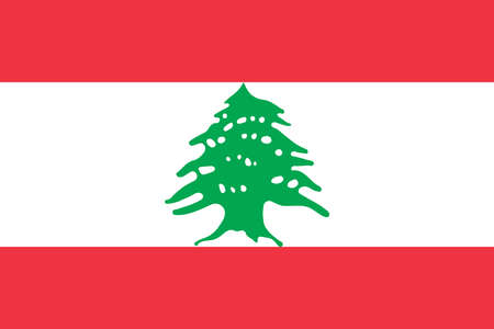 Lebanon flag. Official colors. Correct proportionのイラスト素材