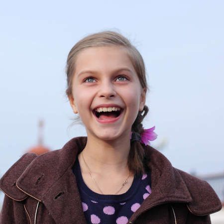 portrait of happy young girl 