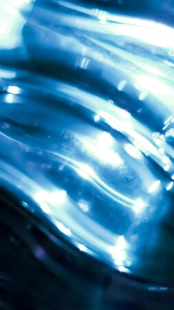 Abstract striped blue background with light and dark stripes and stains...の写真素材