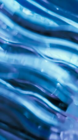 Abstract striped blue background with light and dark stripes and stains...の写真素材