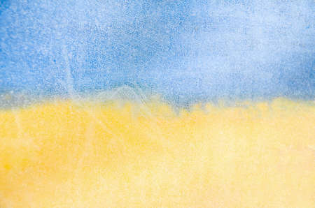 Ukraine Flag Blue and Yellow. Abstract yellow-blue background, selective focusの写真素材