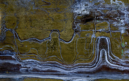 abstract background or texture and gradients shadow on the concrete wall. brass oxideの写真素材