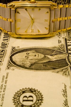 dolar and clockの写真素材