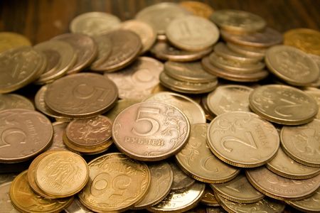 small group of money on a table