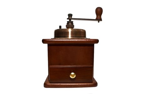 coffee-grinder on a white backgroundの写真素材