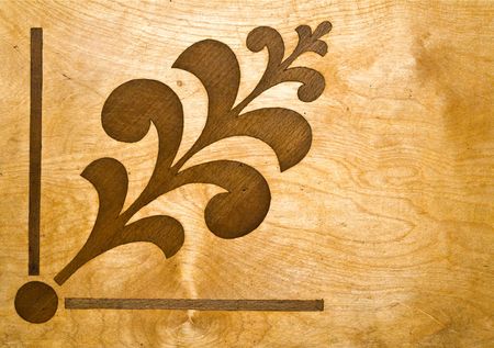 brown pattern from lead on thick plywoodの写真素材