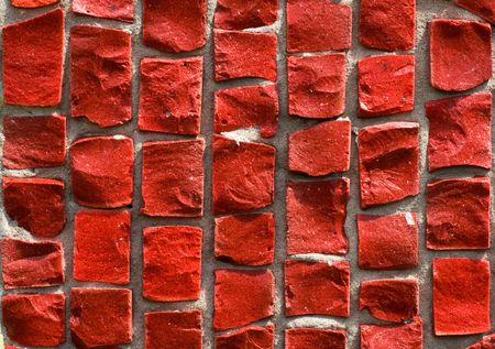 mosaic from the coloured stone on a wallの写真素材