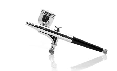 air brush for the artistic drawing on a white backgroundの写真素材