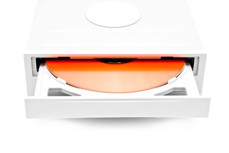 writing record player of sd with a disk on a white background
