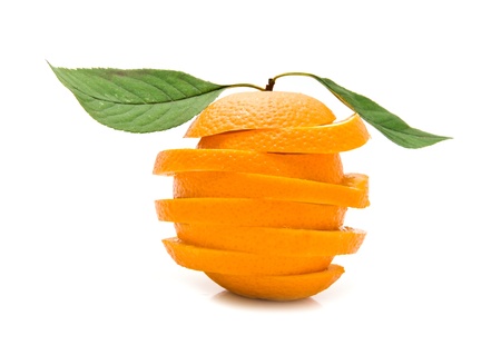 orange on a white backgroundの写真素材