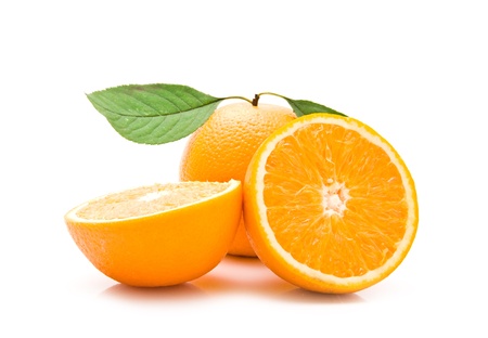 orange on a white backgroundの写真素材