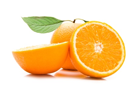 orange on a white backgroundの写真素材