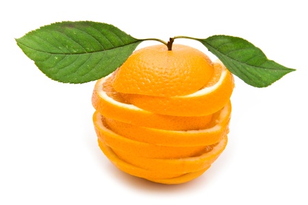 orange on a white backgroundの写真素材