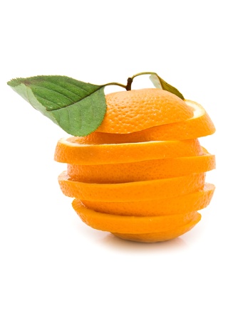 orange on a white background の写真素材